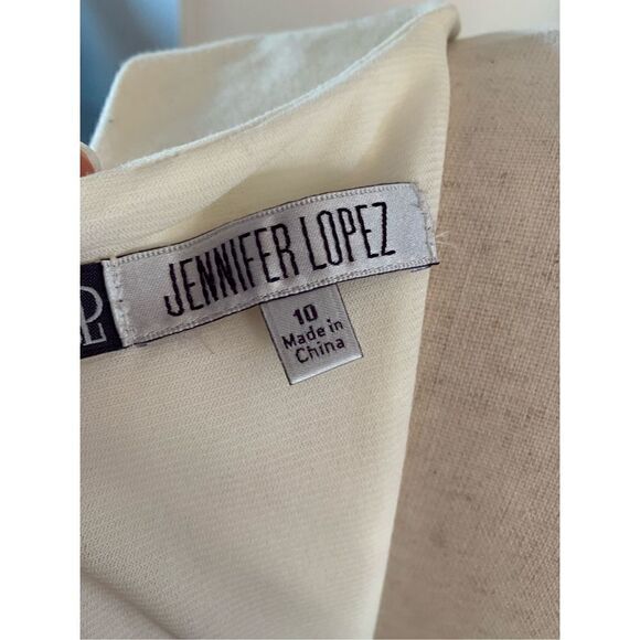 JLo Jennifer López white and black lace dress size 10 - Picture 5 of 6